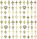WOCRAFT 60pcs Antique Gold Cross Bracelet Charms for Jewelry Making Sets DIY Necklace Bracelet Keychain Crafting Charms Kit Craft Supplies (SN906)