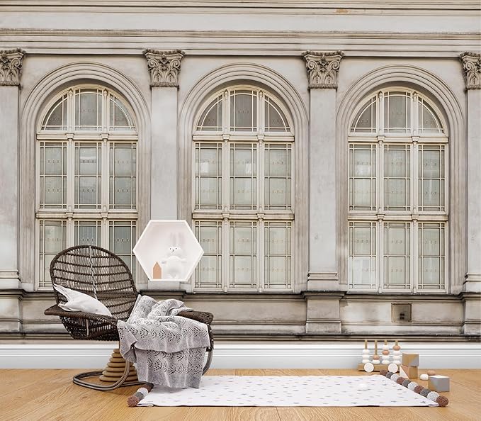 Cliouar-Three-Sided Windows Wallpaper Peel and Stick 137" x 102"