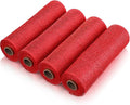 Chuangdi 4 Rolls Poly Burlap Mesh Poly Burlap Deco Ribbon Mesh Roll for Christmas Spring Summer Easter 4th of July DIY Flower Wreath Garland, 10 Inch(Red)