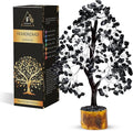 FASHIONZAADI Black Tourmaline Gemstone Tree - Crystal Tree of Life - Crystals and Stones Home Office Decor - Good Luck Gifts for Women