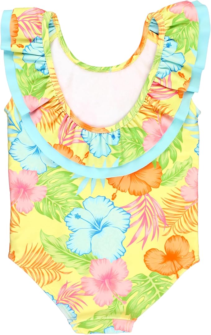 RuffleButts® Baby/Toddler Girls Ruffle Strap One Piece Swimsuit w/UPF 50+ Sun Protection