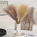 60pcs Pampas Grass Decor - 24 Inch Boho Home Decor, Artificial pompas Floral, Small Faux Pompous Grass for Table Centerpieces, Wedding and Baby Shower Decorations (Taupe & Beige & Khaki)