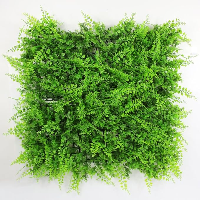 ULAND Artificial Hedges Panels, Topiary Fence Screening, Faux Greenery Grass Backdrop, Outdoor Privacy Wall Garden Fence Decoration, Pack of 12pcs 20"x20"