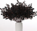 6PCS Artificial Baby Breath Flowers Fake Silk Real Touch DIY Floral Bouquets Decor Wedding Party Decoration Arrangements(Black)