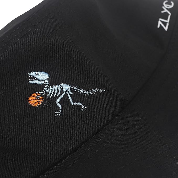 ZLYC Unisex Fashion Embroidered Bucket Hat Summer Fisherman Cap for Men Women