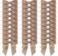 7Rainbows 30pcs Boutique 2.5" Vanilla Satin Ribbon Twist Tie Bows for Tying Up Packages Gift Wrapping