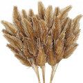 CATTREE Artificial Gold Plants Plastic Fake Grass Faux Shrubs Simulation Bushes Home Indoor Outdoor Garden Leaves Wedding Festival Decoration Hall Table Planter Filler Pine Cones Golden - 3 Pack