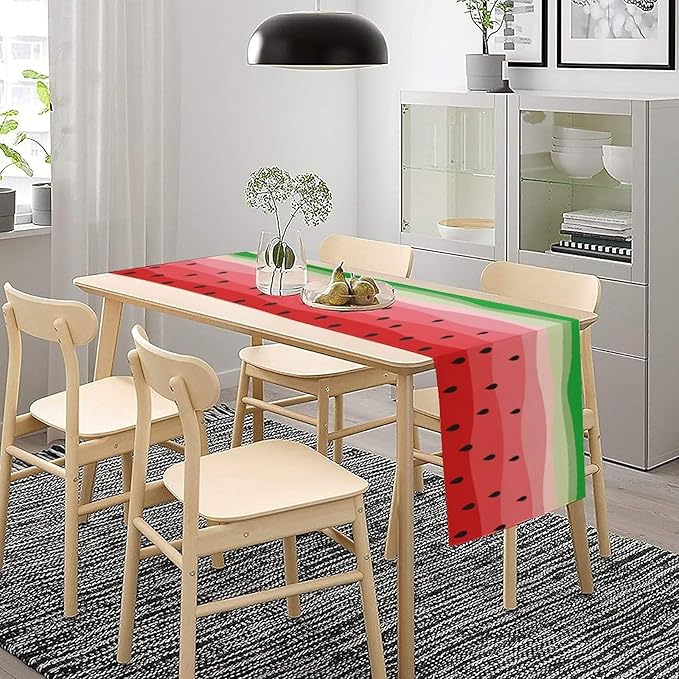 Watermelon Table Runner,Summer Fruit Tropical Birthday Party Decorations Dining Room Home Kitchen Table Decor 13 x 90Inch