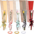YHNTGB 150 Pcs Mother's Day Single Flower Sleeves Wrapping Bags Single Rose Packaging Flower Bouquet Wrapping Bags 5 Colors for Floral Arrangement Supply Wedding Valentine's Day