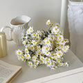 Artificial Daisies Flowers, 2 Bouquets (12 Stems) Small Faux Daisy Décor, Plastic Flowers for Garden, Porch, Window Box, Home, Wedding Decorations (Vase Not Inclouded)