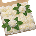 Artificial Flowers, 50pcs Realistic Artificial Rose for DIY Wedding Bouquets Centerpieces Arrangements, Cream Dahlia Flowers with Stem for Bridal Shower Party Home Decorations