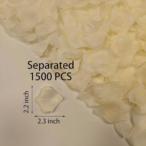 1500 PCS Separated Artificial Champagne Rose Petals for Romantic Night for her Set,Faux Champagne Flower Petals for Flower Girl,Weddings,Party,Romantic Decoration(Ready-to-use)