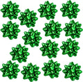 15 Pcs Gift Bows Assortment, Decor for Christmas, Birthdays, Weddings, Holiday Embellishments, Presents, Wrapping Paper, Anniversaries, Baby Showers, Bridal Showers, Hanukkah (Green)