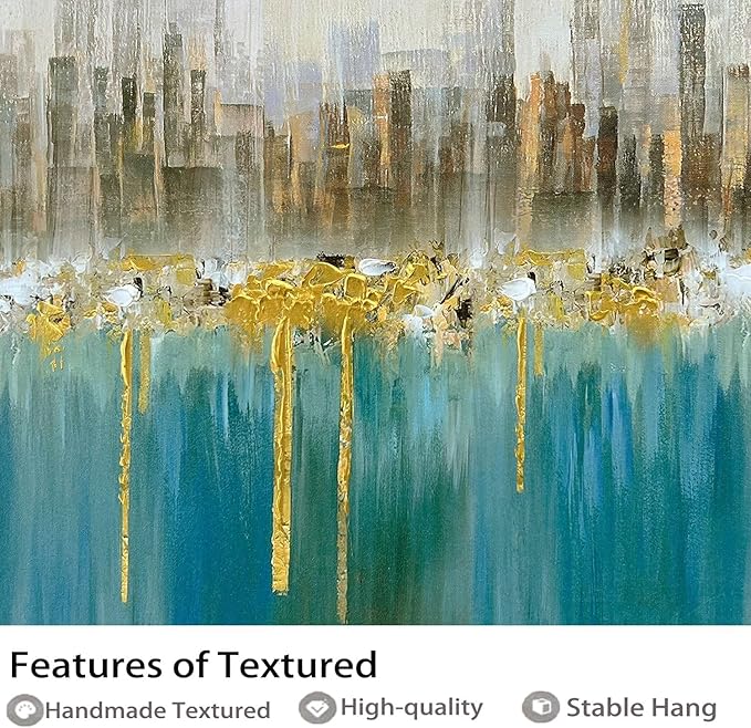 Ardemy Extra Large Framed Wall Art Abstract Canvas Modern Gold Textured Wall Decor Living Room Painting Picture Artwork Bedroom Home Office, 58"x29"