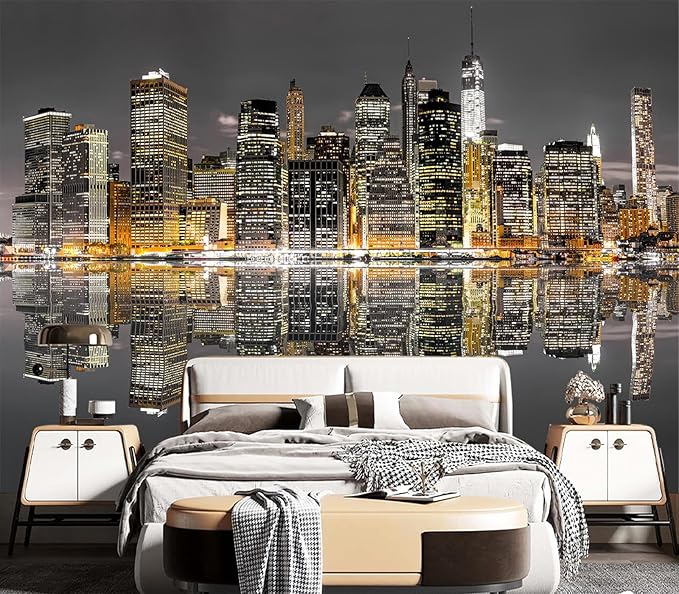 Cliouar-Aerial View of Manhattan, New York City Mural Wallpaper Peel and Stick 160" x 114"