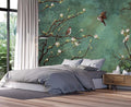 Wall Mural 3D Wallpaper - Flowers and Birds Design, 155" x 103" (Not Self-Adhesive)