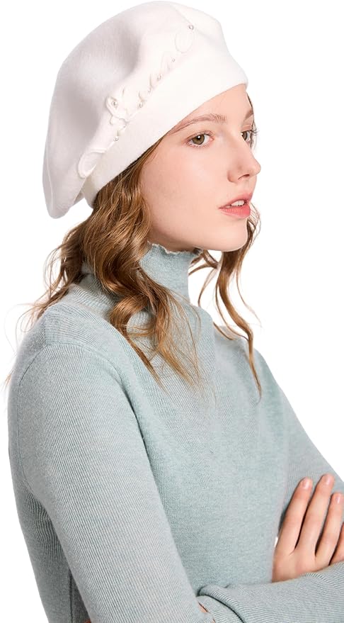 Winter Women French Beret Hat Kaschmir Solid Color Knitted Berets