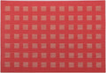 Gugrida Placemats, Placemats PVC Table Mats Woven Vinyl Placemats, Set of 6 (Red)