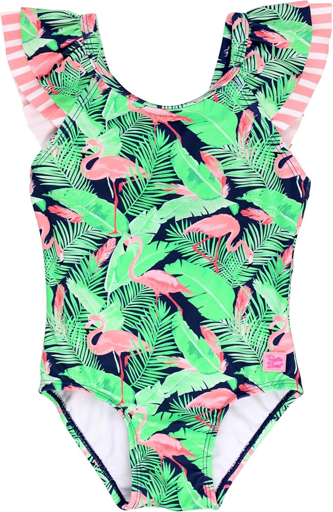 RuffleButts® Baby/Toddler Girls Ruffle Strap One Piece Swimsuit w/UPF 50+ Sun Protection