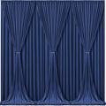 Navy Blue Backdrop Curtains-Wrinkle-Free Navy Blue Curtains Polyester Photography Drapes Wedding Background for Baby Shower Birthday Graduation Party Decorations - 24 X10FT (Navy Blue)