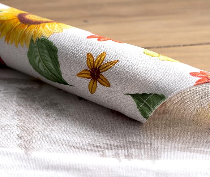 Maison d' Hermine Placemats Set of 4 100% Cotton Washable Cloth Place Mats, Reusable Table Mats for Kitchen Dining Decoration, Party, Wedding, Restaurant Spring/Summer (Basse Cour, 13" x 19")