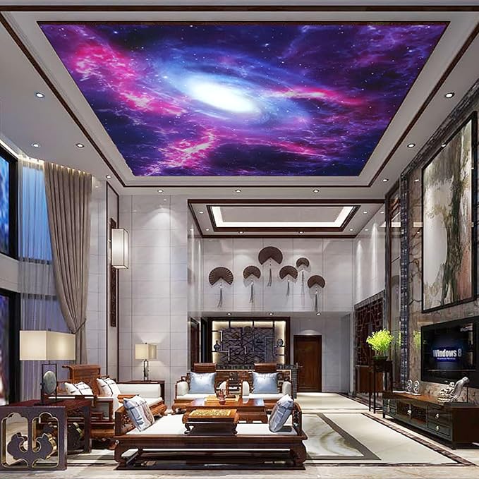 Cliouar-Space Background with Nebula and Galaxy Peel and Stick 90" x 67"
