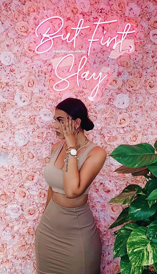 Flower Panels for Flower Wall (6 Pack) 24 Inch by 16 Inch Each | Flower Wall, Backdrop, Weddings, Event Decor, and Bridal & Baby Shower (Gradient Pink)