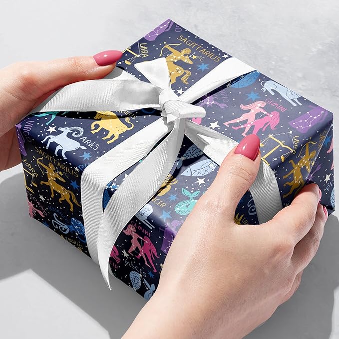 Jillson Roberts Bulk Gift Wrap, Everyday Gift Wrapping Supplies, Astrology, 1/2 Ream 417 feet x 30 inches