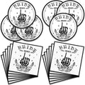 40Pcs Bachelorette Party Decorations Black Bride or Die Birthday Plates and Napkins Supplies Till Death Do Us Party Bachelorette Decorations