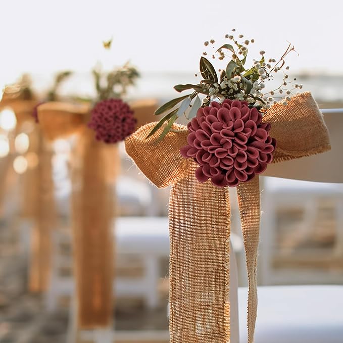 Artificial Flowers, 25pcs Realistic Artificial Rose for DIY Wedding Bouquets Centerpieces Arrangements, Red Dahlia Flowers with Stem for Bridal Shower Party Home Decorations