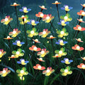Solar Flower Lights Outdoor Waterproof 8 Pack of 32 LEDs Garden Solar Firefly Lights Decorative for Garden, Yard, Backyard