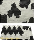 Cow Print Placemats Set of 4 Western Rustic Farmhouse Abstract Cowhide Print Art Printed Dining Table Mats for Restaurant Home Kitchen Holiday Decor 12x18in
