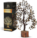 FASHIONZAADI Tigers Eye Crystal Tree, Crystal Money Tree of Life, Feng Shui Decor for Office and Home, Spiritual Gifts for Women, Reiki Gifts