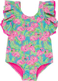 RuffleButts® Baby/Toddler Girls Ruffle Strap One Piece Swimsuit w/UPF 50+ Sun Protection