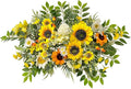 Artificial Flowers, Wedding Decor，Flower Garland Be Suited to Banquet, Party, Reception Entrance Welcome Sign and Background Decoration (Sunflower)