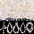 Assorted 200-260PCS White Acrylic Beads for Bracelet Making, Flower Bow Candy GummyBear Bracelet Charms,Cute Beads for Jewelry Making DIY Necklace Keychain Phone Charm Christmas Gift