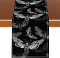 Gothic Moth Table Runner, Boho Gothic Mystical Witchy Skull Retro Farmhouse Coffee Table Center Decor for Home Kitchen Dining Patio Holiday Party Table Decorations 13x108 inches