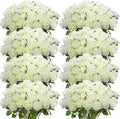 Hotop 120 Pcs Roses Artificial Flowers in Bulk,Long Stem Artificial Flower Bouquet,Silk Real Touch Fake Rose for Wedding Party Table Centerpieces Decor Valentines Gifts(White)
