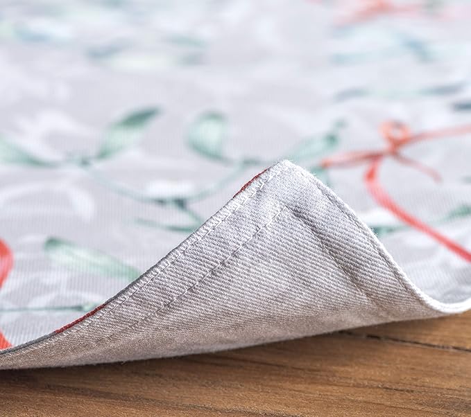 Maison d' Hermine Placemats Set of 4 100% Cotton Washable Cloth Place Mats, Reusable Table Mats for Thanksgiving Christmas Decorations Kitchen Dining Party Wedding Restaurant (Enora, 13" x 19")