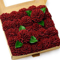 Artificial Wedding Dahlia Flowers 25 pcs Fake Roses w/Stem for DIY Wedding Decor Centerpieces Arrangements Bouquets (Burgundy)