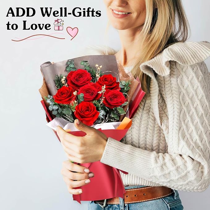ADDWel Preserved Real Red Rose Bouquet Long-Lasting Flowers for Anniversary, Birthday and Romantic Gifts for Wife Girlfriend, Forever Fresh Roses for Delivery Prime