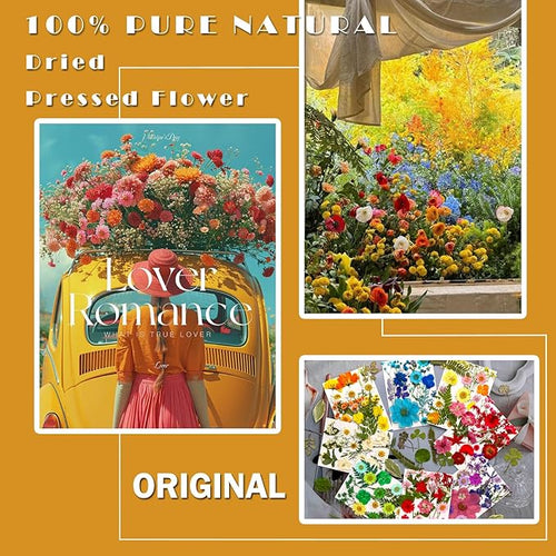182Pcs Dried Pressed Flowers for Resin Molds, Assorted Real Natural Bulk Dry Floral Leaves for DIY Art Crafts, Epoxy Jewelry, Candle, Soap Making, Nails Decors Gifts