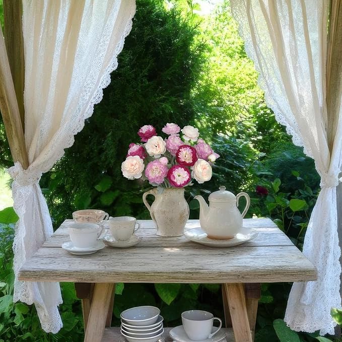6 Pcs Artificial Flowers Silk Peony Rose Single Stem Artificial Flowers Faux Peony Bouquet Floral Arrangements Bundle Fake Flowers Bulk for Table Centerpiece Wedding Farmhouse Home