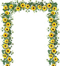 SOMYTING Artificial Sunflower Garland, 2 Packs 6ft Silk Sunflowers Vines Hanging Flowers Garland with Green Leaves for Party Baby Shower Birthday Wedding Room Decor