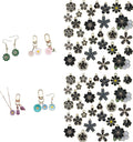 60pcs15 Types Flower Charms For Jewelry Making Enamel Flower Charms For Necklace Bracelet Earring for Gift that Office, Travel & DIY Creators
