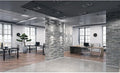 Modern Office Background for Video Conference Business Office Backdrop Interior Brick Wall Windows Virtual Offices Scene Photography Background Live Video Zoom Calls Backdrop Props 15x8ft