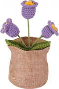 Crochet Flower Plant, Empathetic Flower Gift for Women & Men, Perfect for Birthday, Christmas, Mother's Day, Desk Decor, Birthday Decorations, Kids Party Decoration. Purple Lily