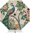 Automatic Folding Umbrella Windproof Strong, UV Protection Compact Floral Hydrangea Hummingbird Sun Rain Sun Rain Travel Umbrellas for Women Men
