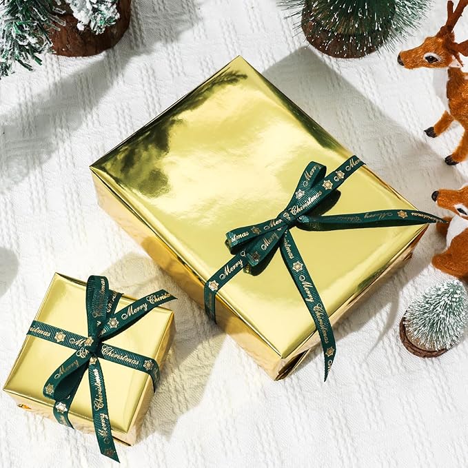 NESCCI Metallic Wrapping Paper, Solid Color Paper-3 Roll,17 Inches X 32.8 Feet Per Roll,Gift Wrapping Paper,Perfect for Wedding,Valentine's Day, Birthday,Baby Shower