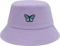 ZLYC Unisex Fashion Embroidered Bucket Hat Summer Fisherman Cap for Men Women
